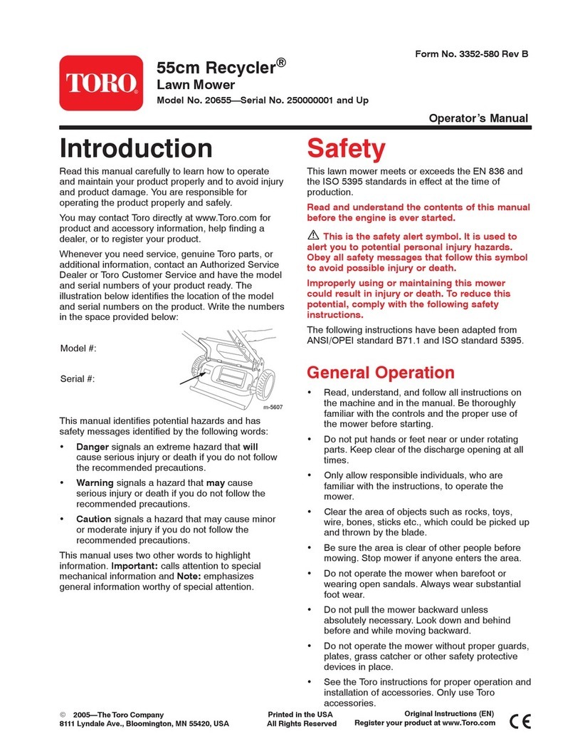Toro Recycler 20655 User manual