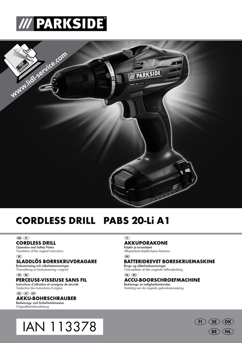 Parkside PABS 20-Li A1 User manual
