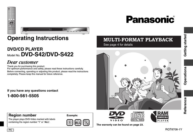 Panasonic DVD-S42 User manual