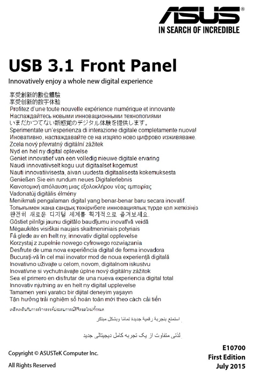 Asus USB 3.1 FRONT PANEL user guide
