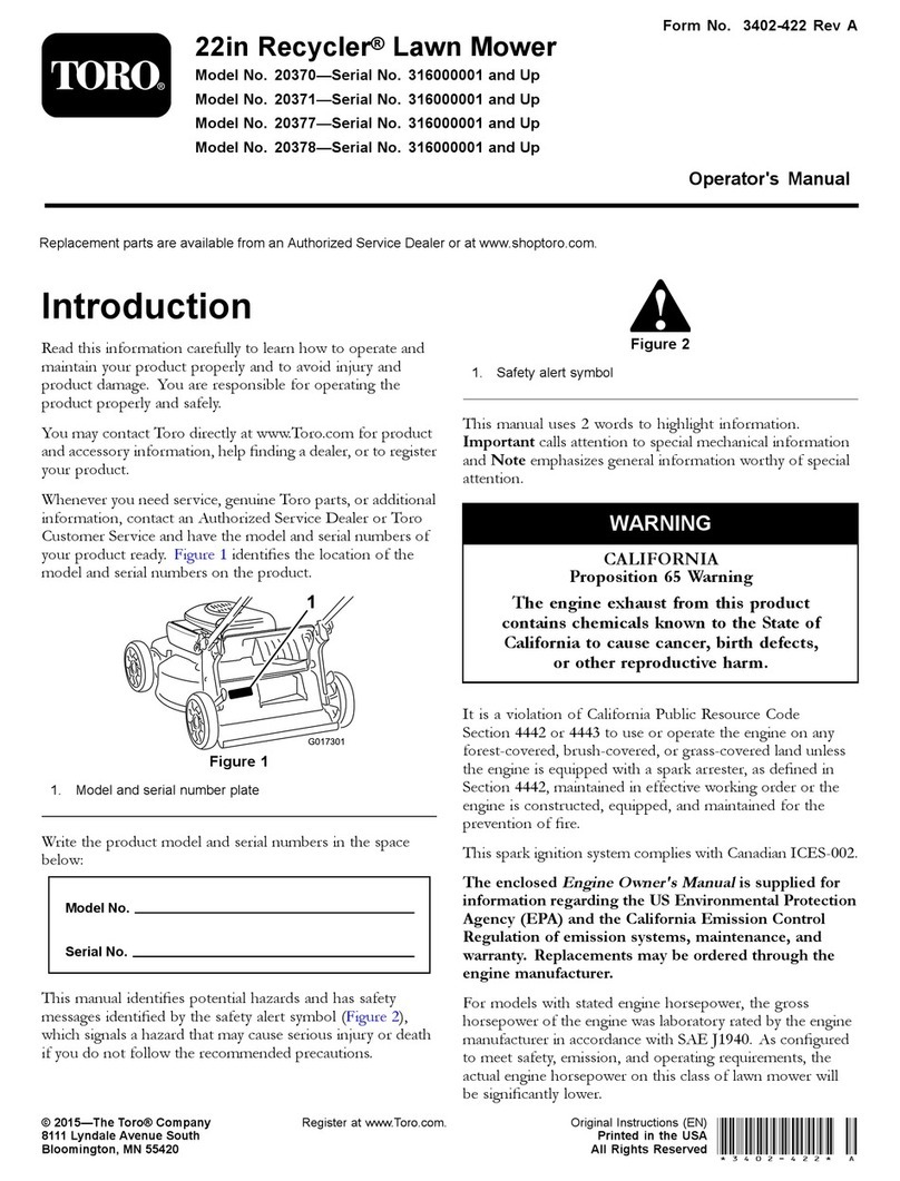 Toro Recycler 20370 User manual