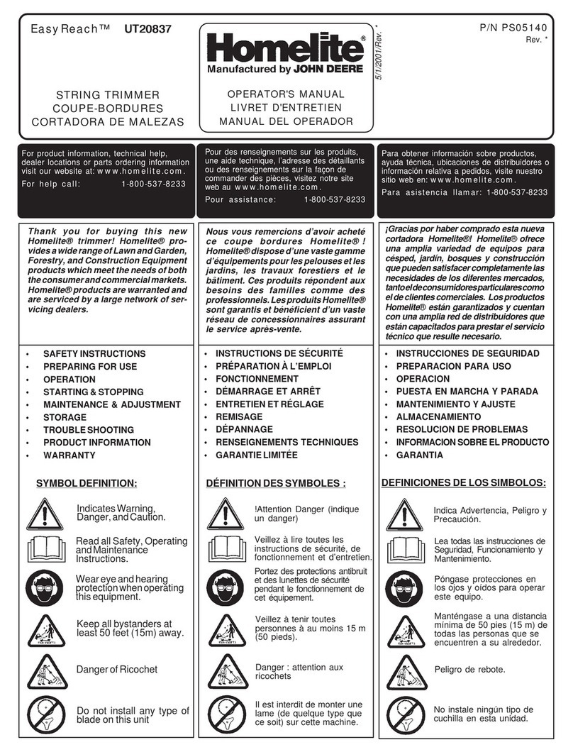 Homelite Easy Reach UT20837 User manual