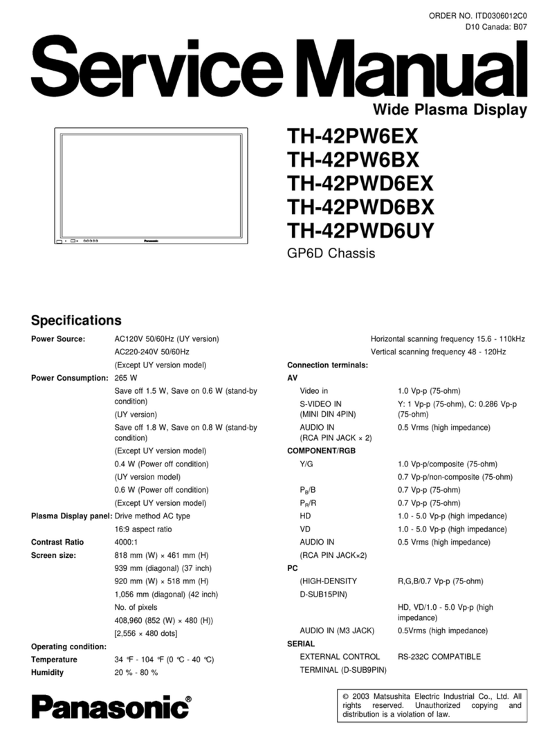 Panasonic TH-42PW6EX User manual