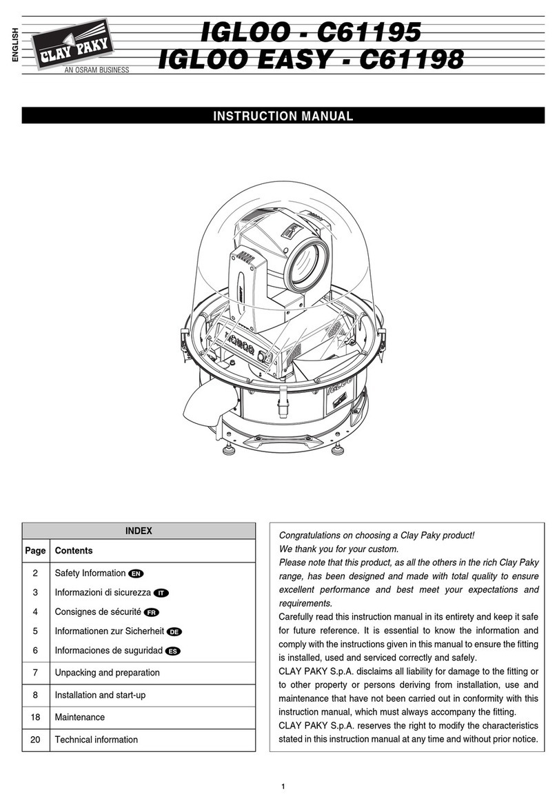 Claypaky IGLOO-C61195 instruction manual