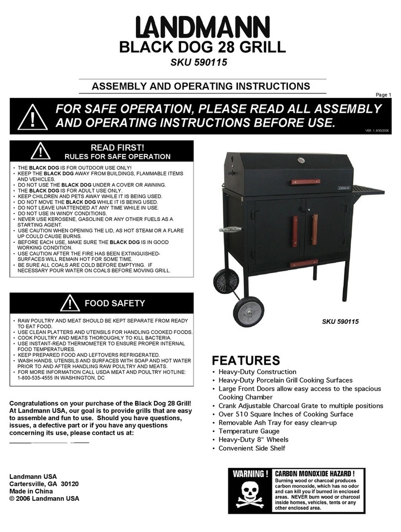 Landmann Black Dog 28 Assembly and operating instructions Landmann Black Dog 28 Assembly and operating instructions