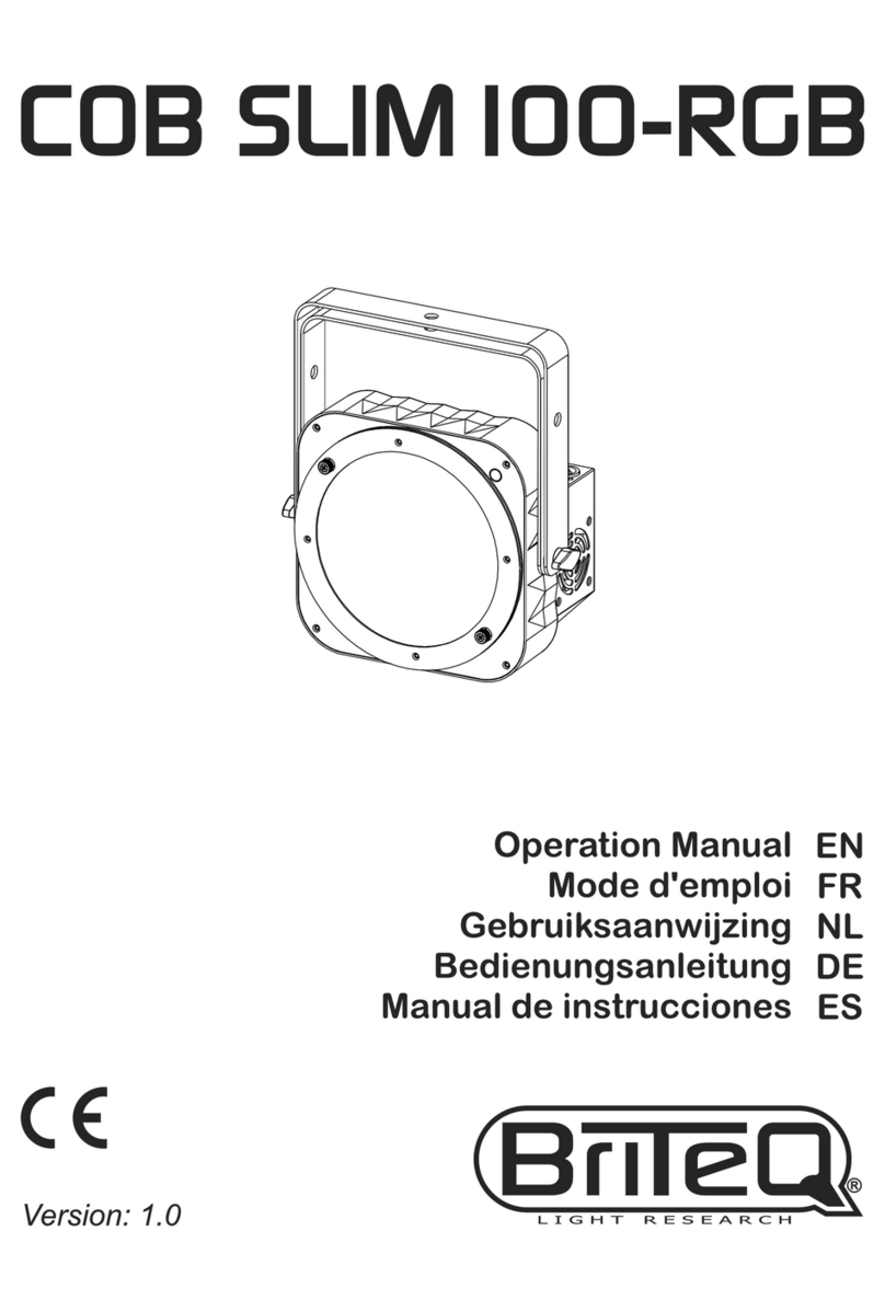 Briteq COB SLIM IOO-RGB Operation manual Briteq COB SLIM IOO-RGB Operation manual