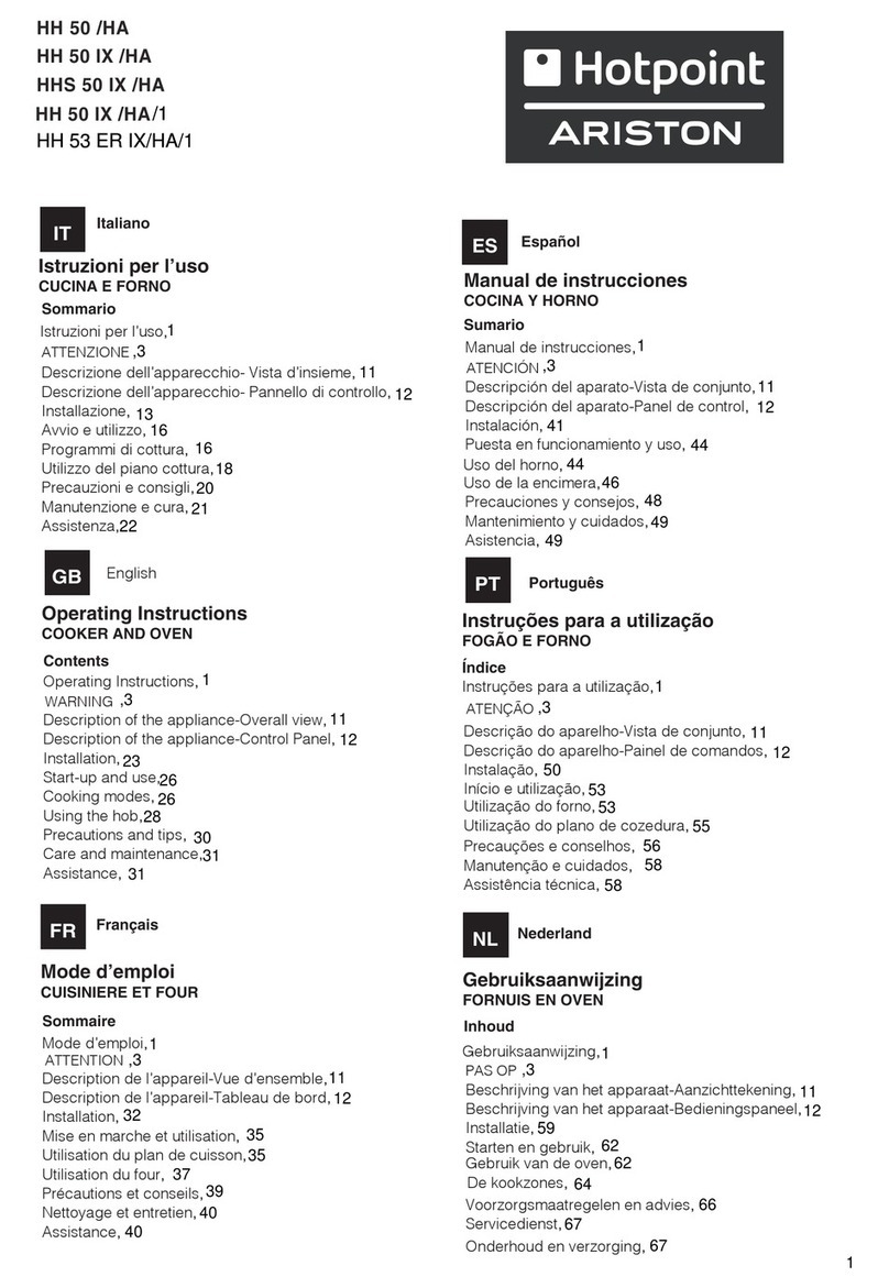 Hotpoint Ariston HH 50 /HA User manual