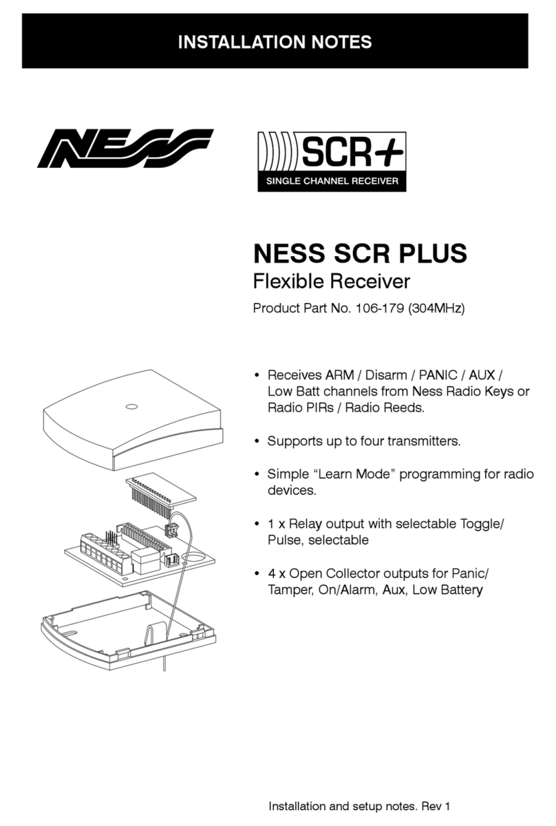Ness SCR PLUS Quick start guide