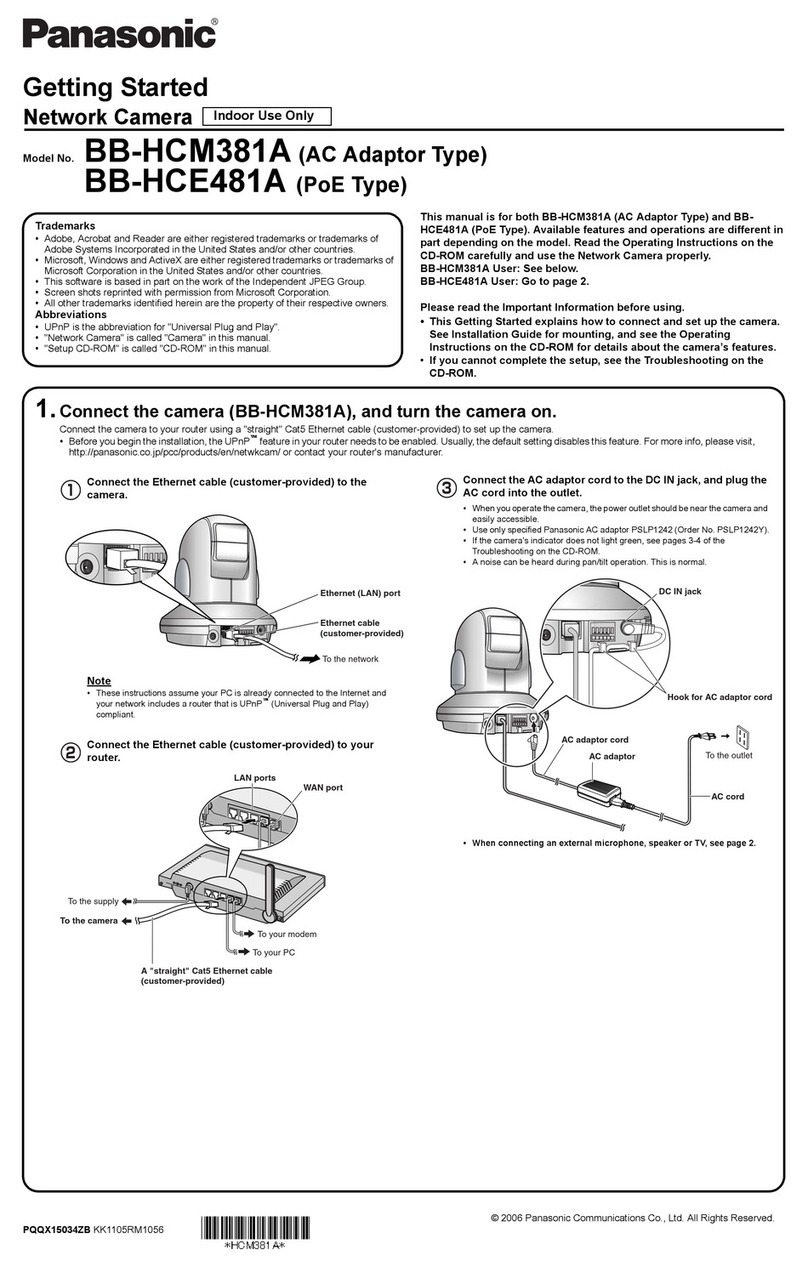 Panasonic BB-HCM381A - Network Camera User manual