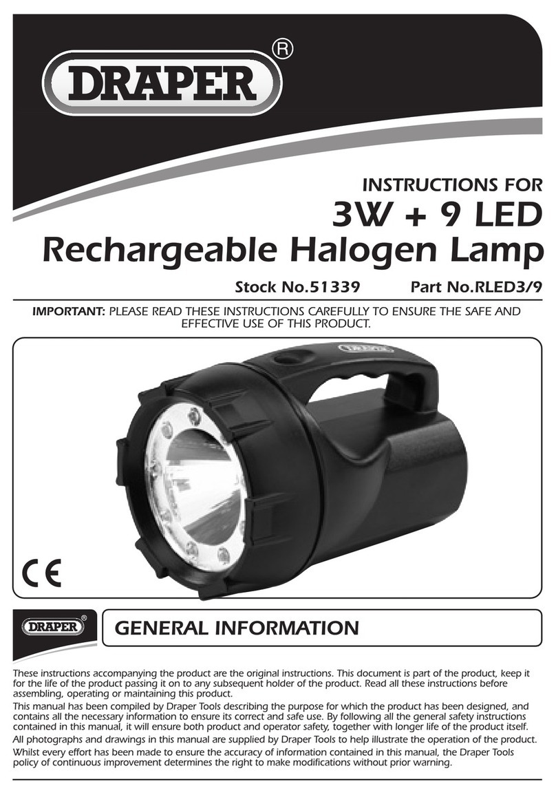 Draper RLED3/9 instructions