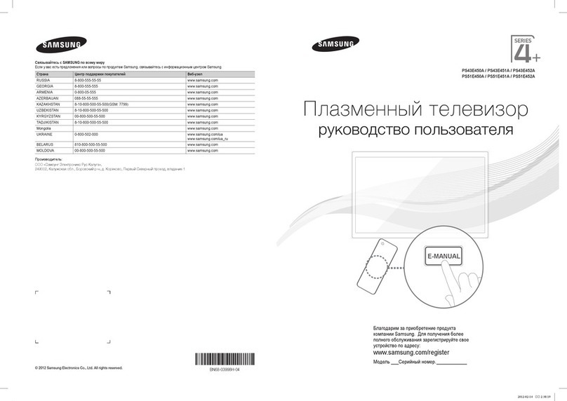 Samsung PS43E450A User manual