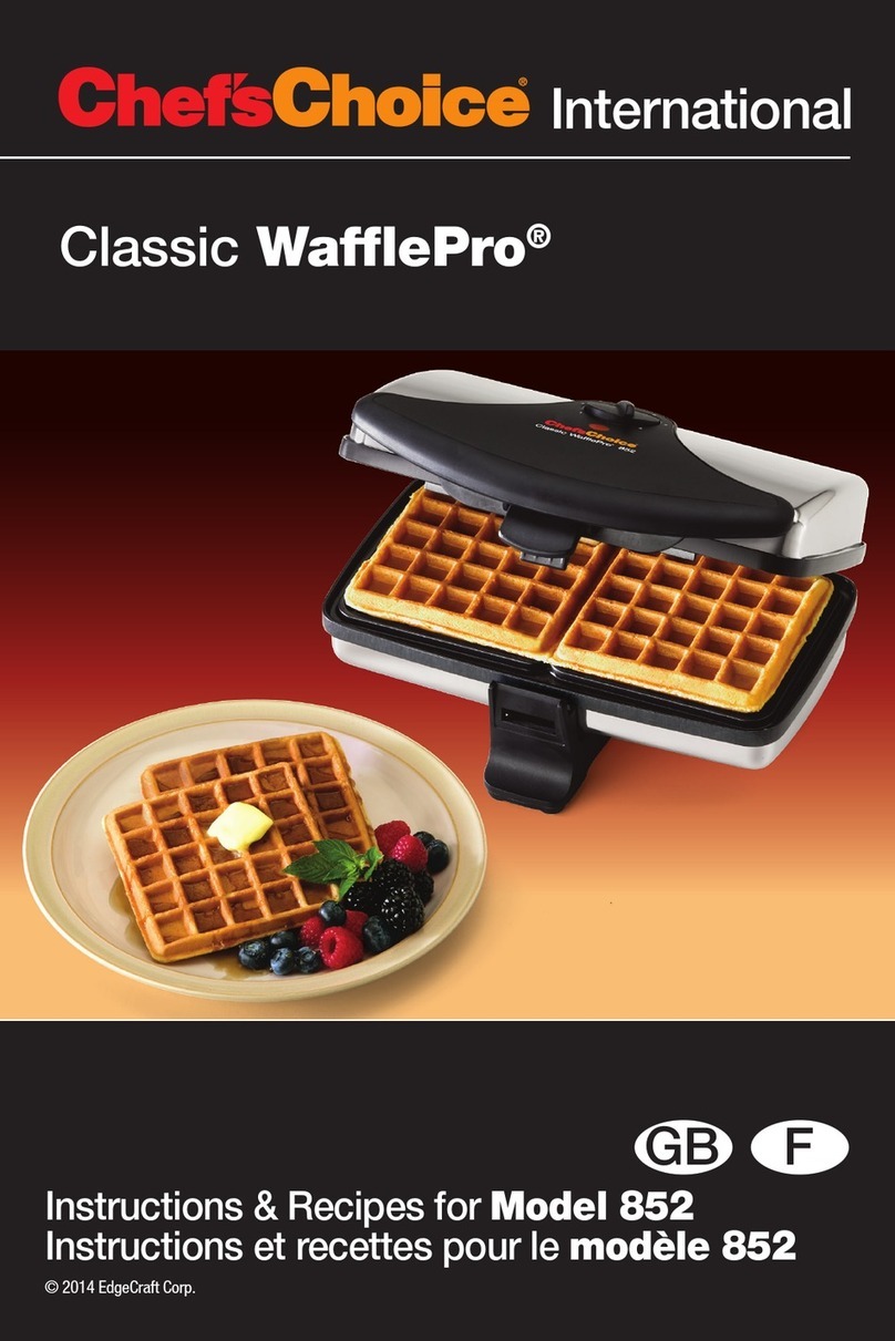 Chef's Choice 852 Classic WafflePro instructions Chef's Choice 852 Classic WafflePro instructions