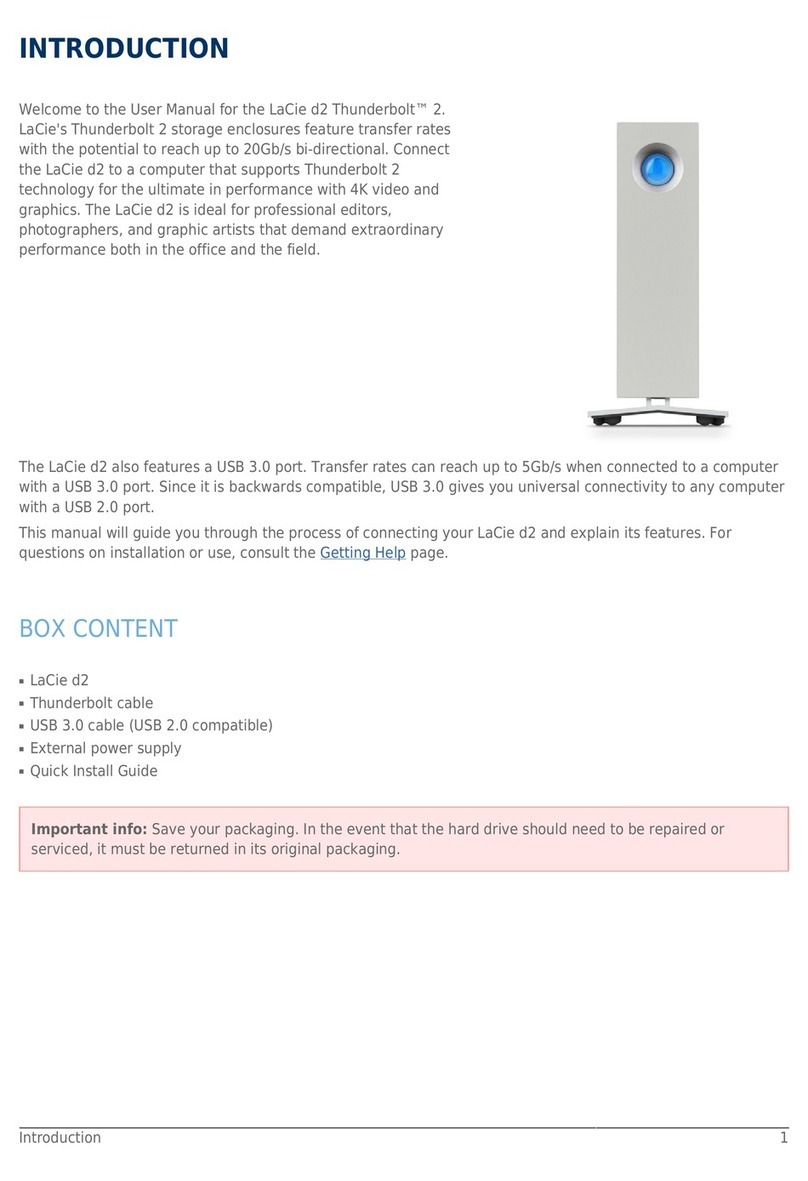 LaCie d2 Thunderbolt 2 user manual