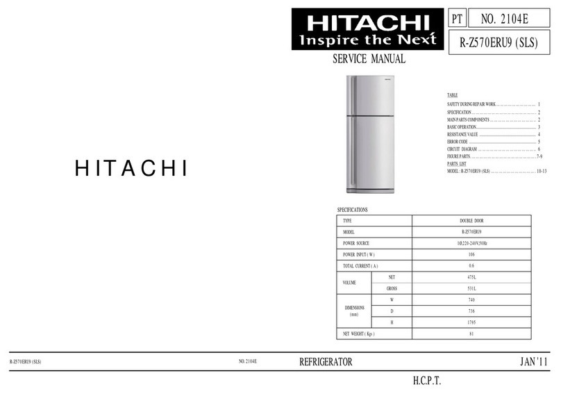 Hitachi R-Z570ERU9 User manual Hitachi R-Z570ERU9 User manual