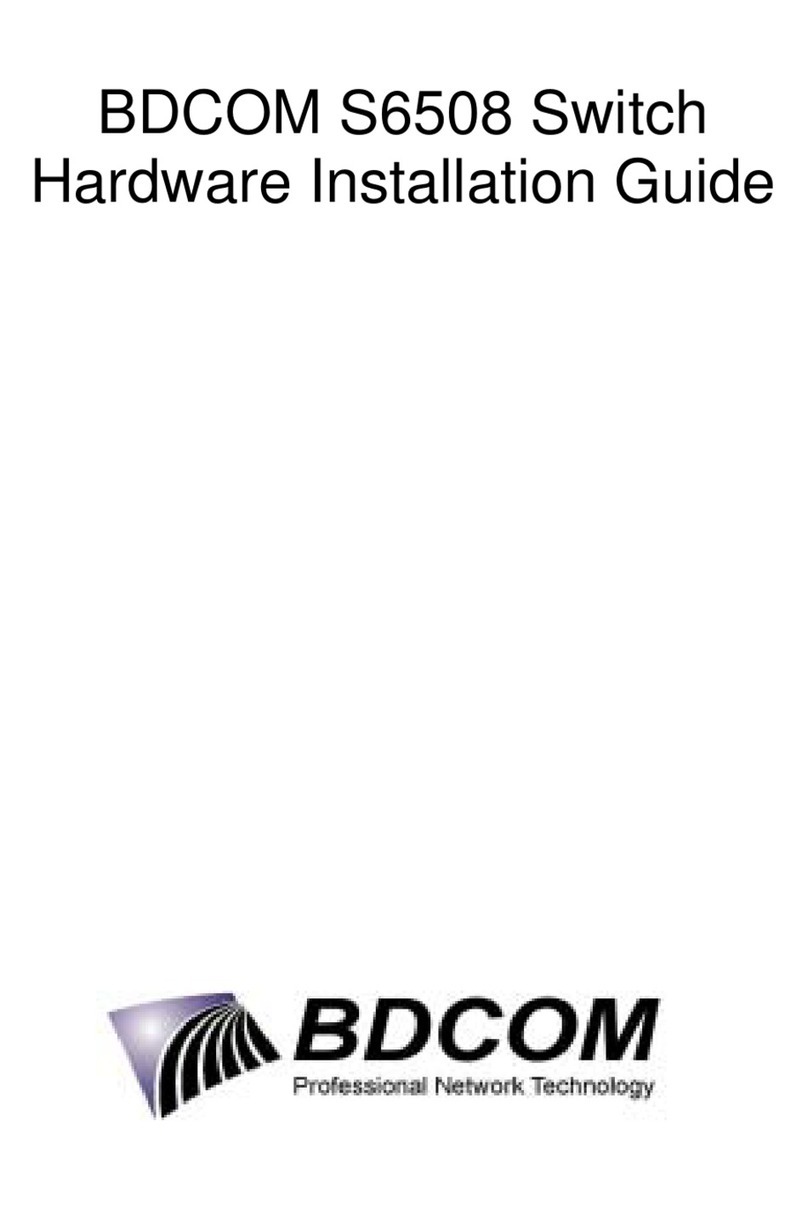 Bdcom S6508 Hardware installation guide