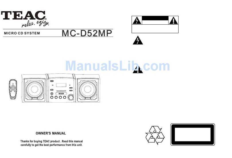 Teac MC-D52MP owner's manual
