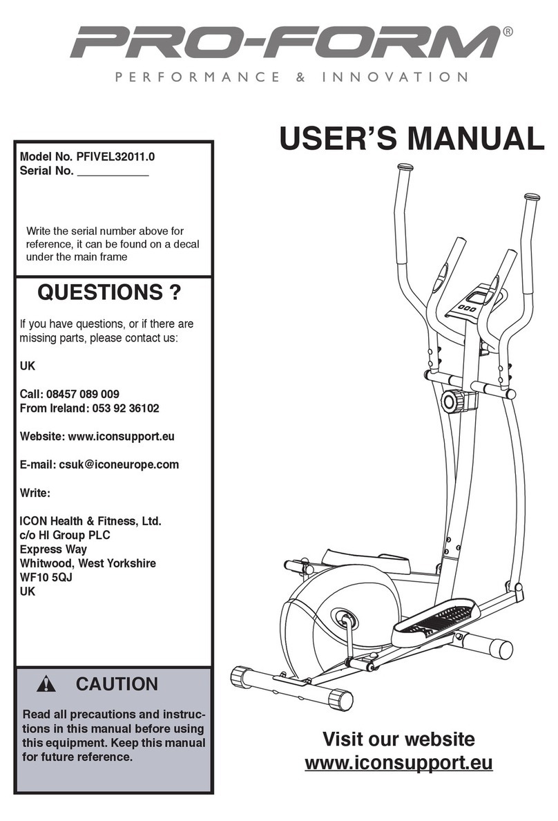 Pro-Form PFIVEL32011.0 user manual