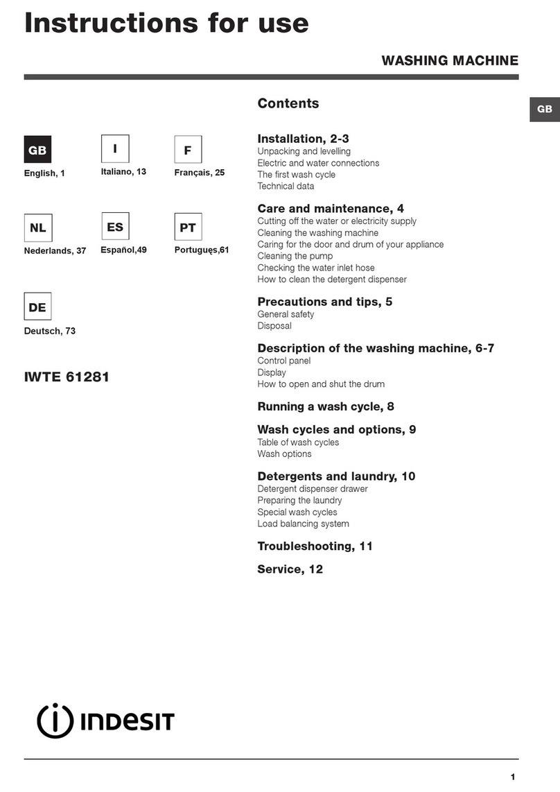 Indesit IWTE 61281 Instructions for use
