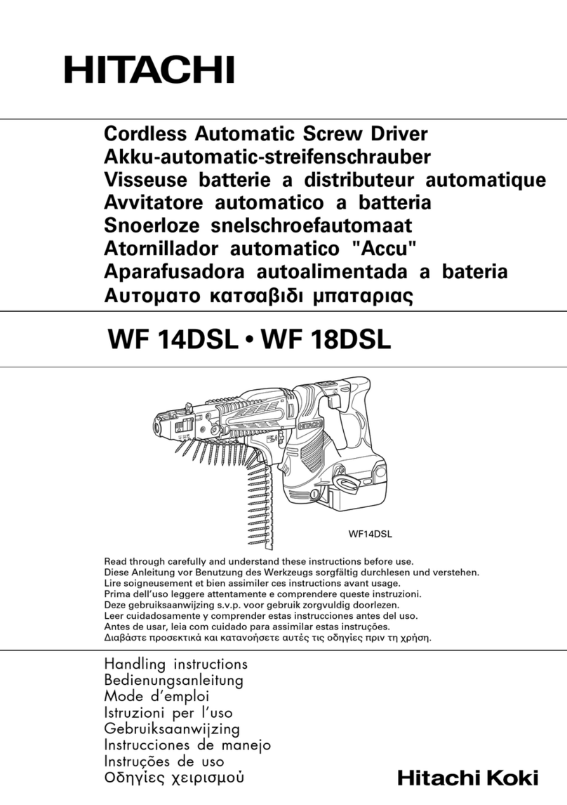 Hitachi WF 14DSL Handling instructions
