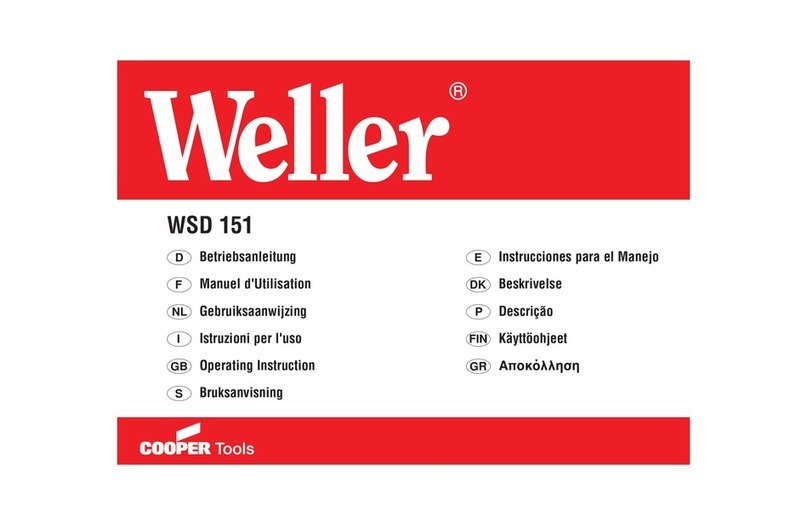 Cooper Tools Weller WSD 151 Operating	 instruction