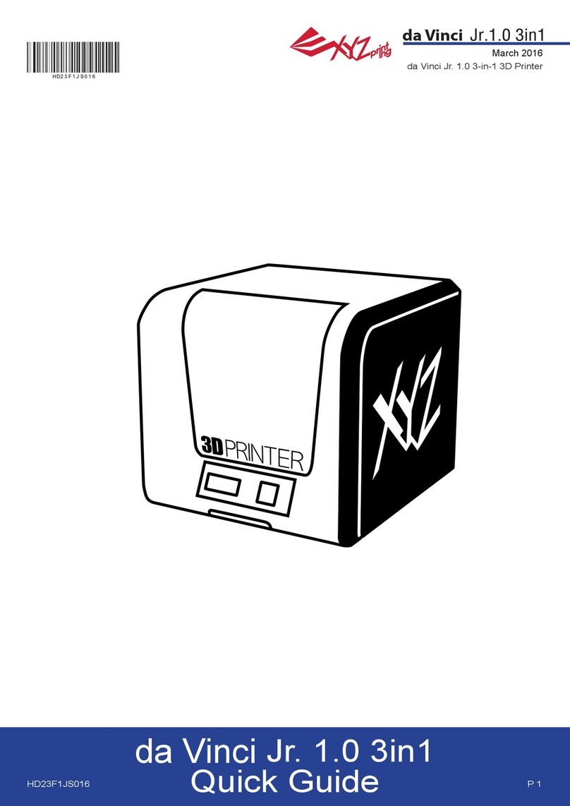 XYZ Printing da Vinci Jr. 1.0 quick guide