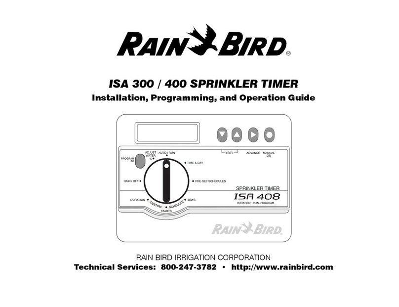 Rain Bird isa 300/400 Installation, programming, and operation guide Rain Bird isa 300/400 Installation, programming, and operation guide