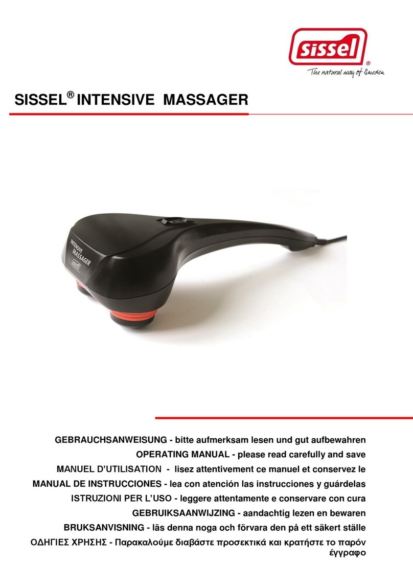 Sissel INTENSIVE MASSAGER operating manual Sissel INTENSIVE MASSAGER operating manual