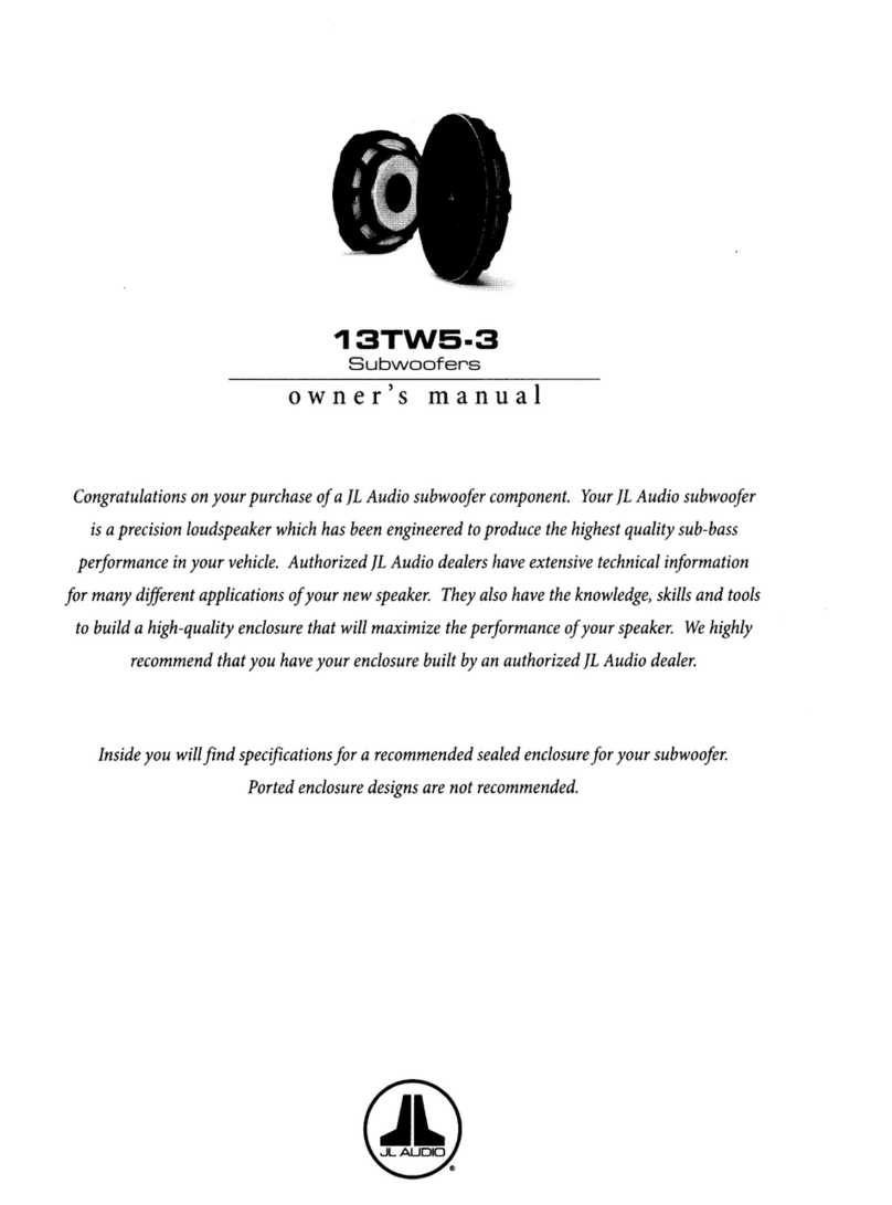 JL Audio 13TW5-3 owner's manual
