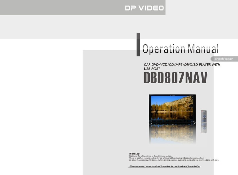 DP Audio Video dbd807nav Operation manual