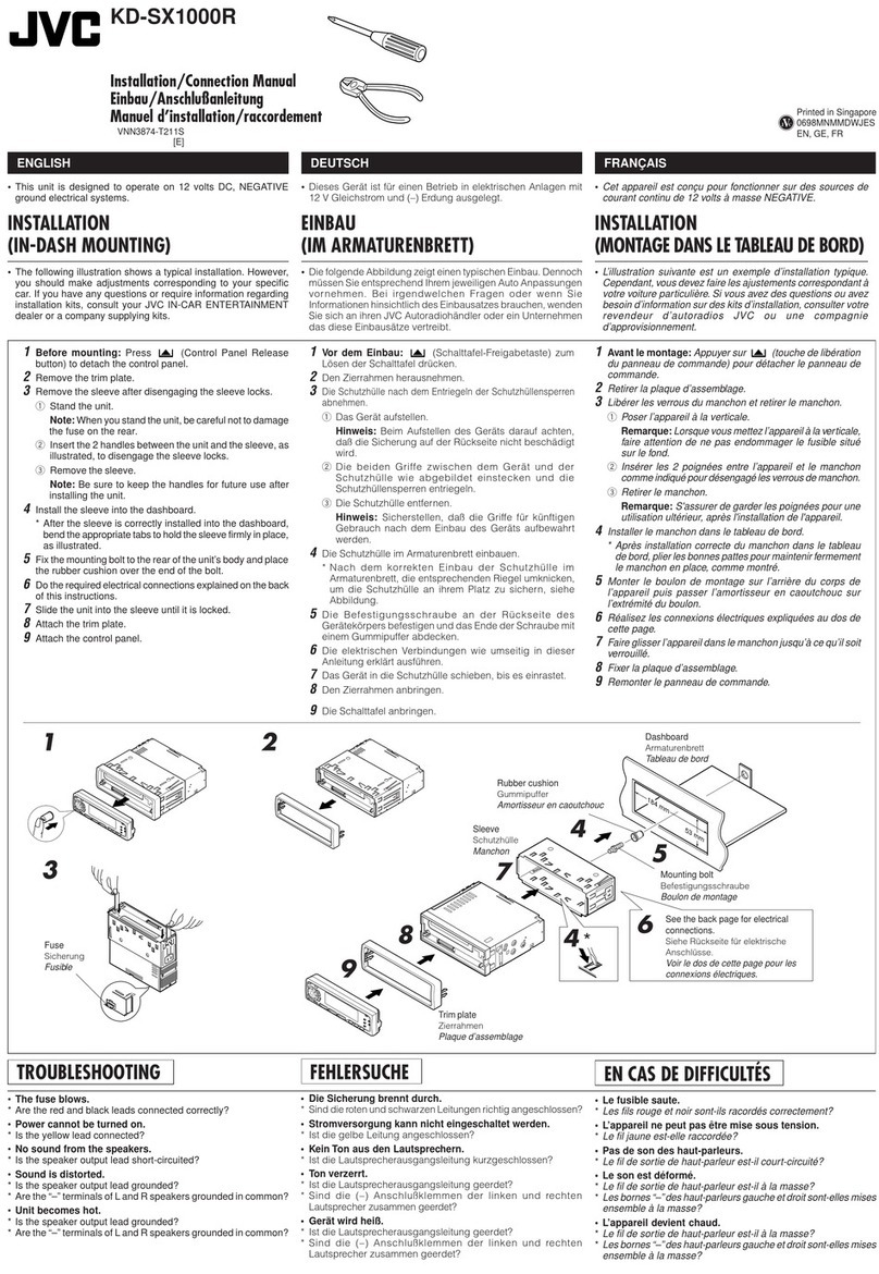 JVC KD-SX1000R User manual JVC KD-SX1000R User manual