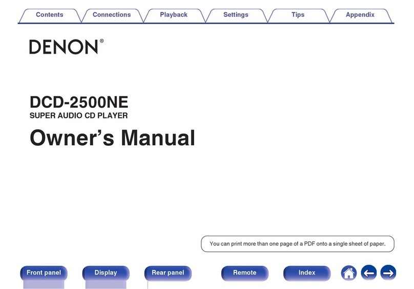 Denon DCD-2500NE User manual Denon DCD-2500NE User manual