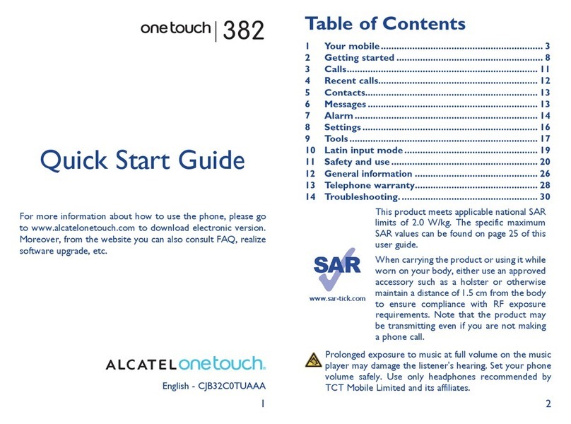 Alcatel 382 User manual