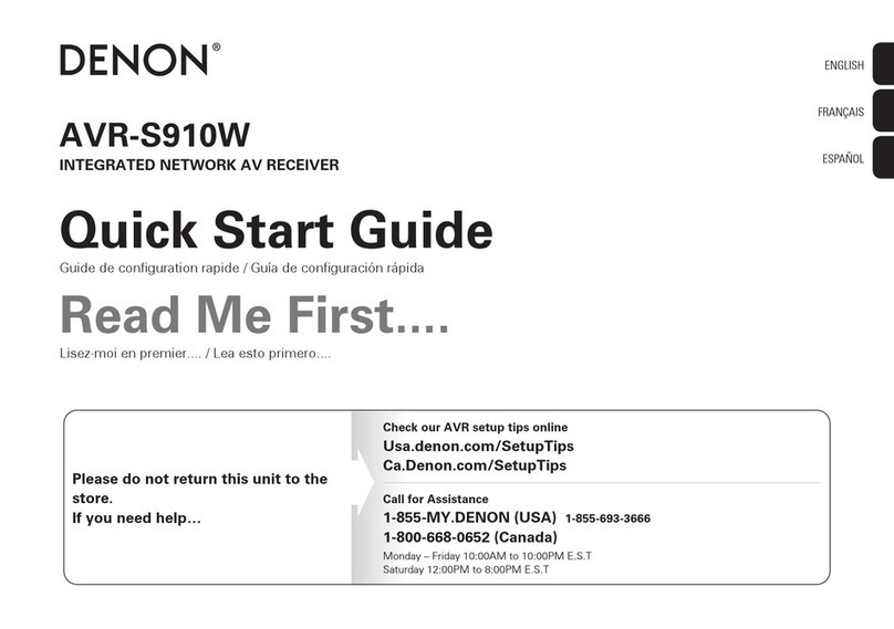 Denon AVR-S910W User manual