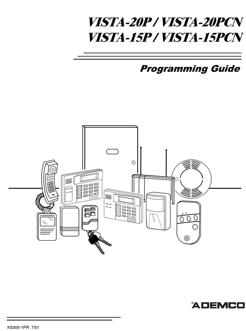 Honeywell Ademco VISTA-20PCN Operating instructions