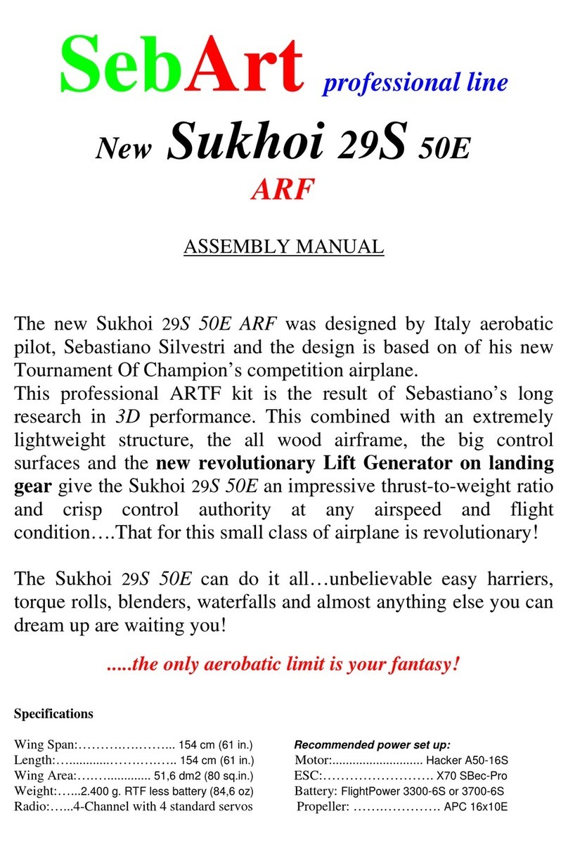 Sebart Sukhoi 29S 50E ARF Assembly manual