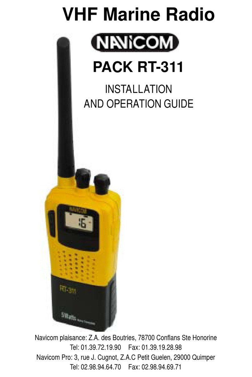 NAVICOM PACK RT311 Installation and operation guide