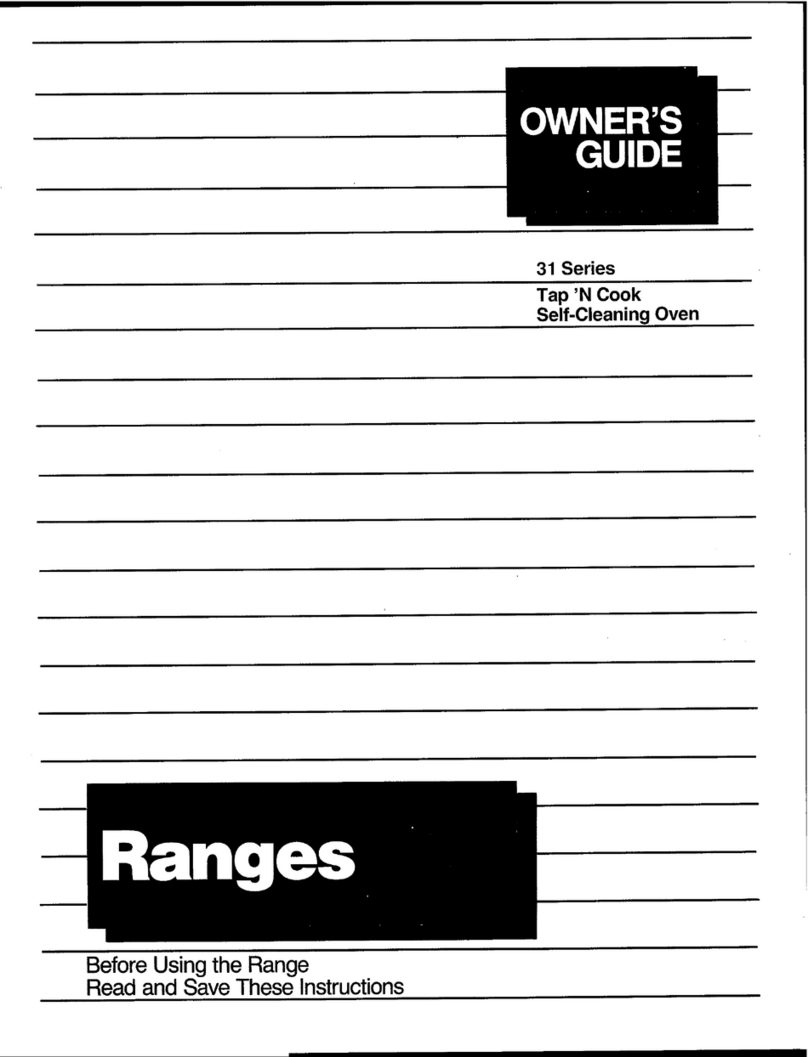 Tappan 31 series owner's guide