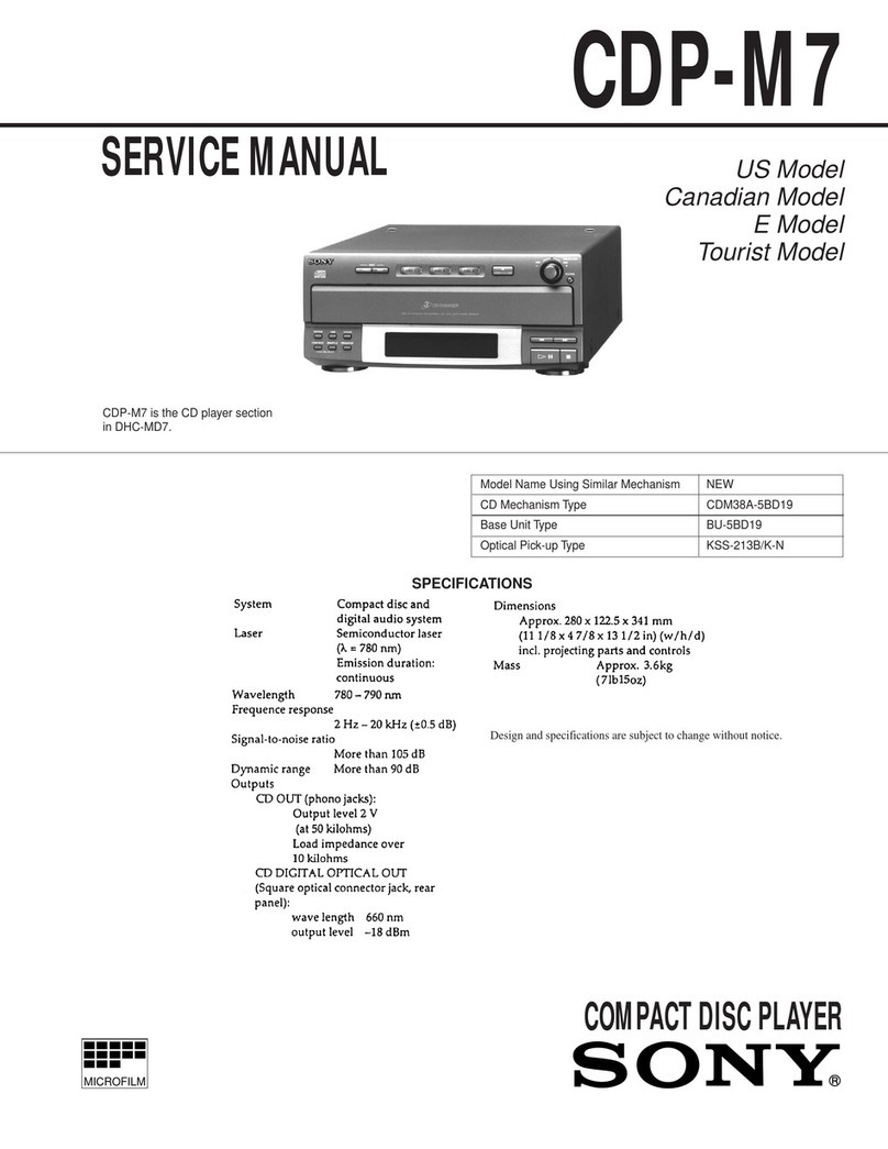 Sony CDP-M7 User manual