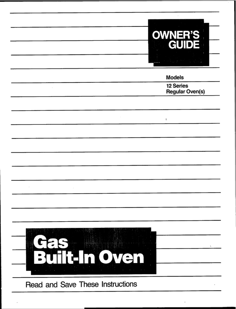 Tappan 12 series User manual Tappan 12 series User manual