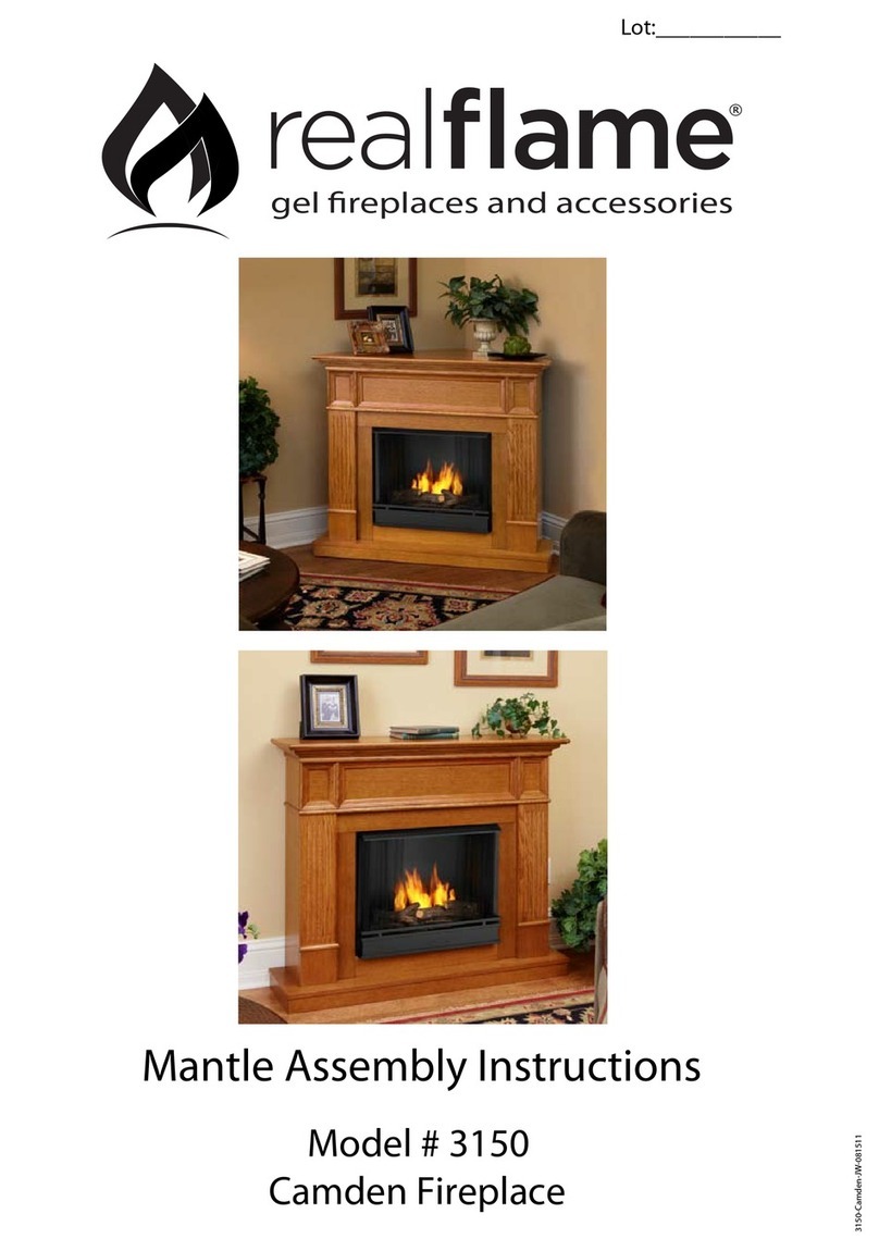 RealFlame Model #3150 User manual