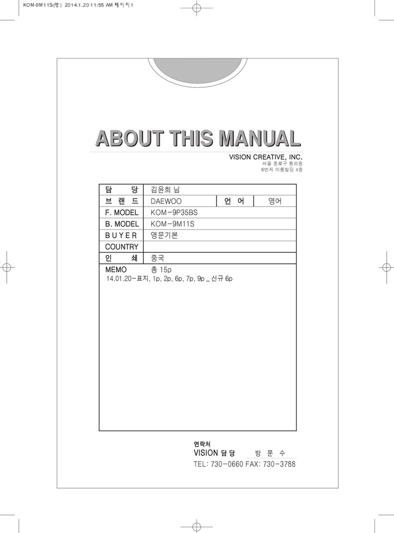 Daewoo KOM-9M11S User manual