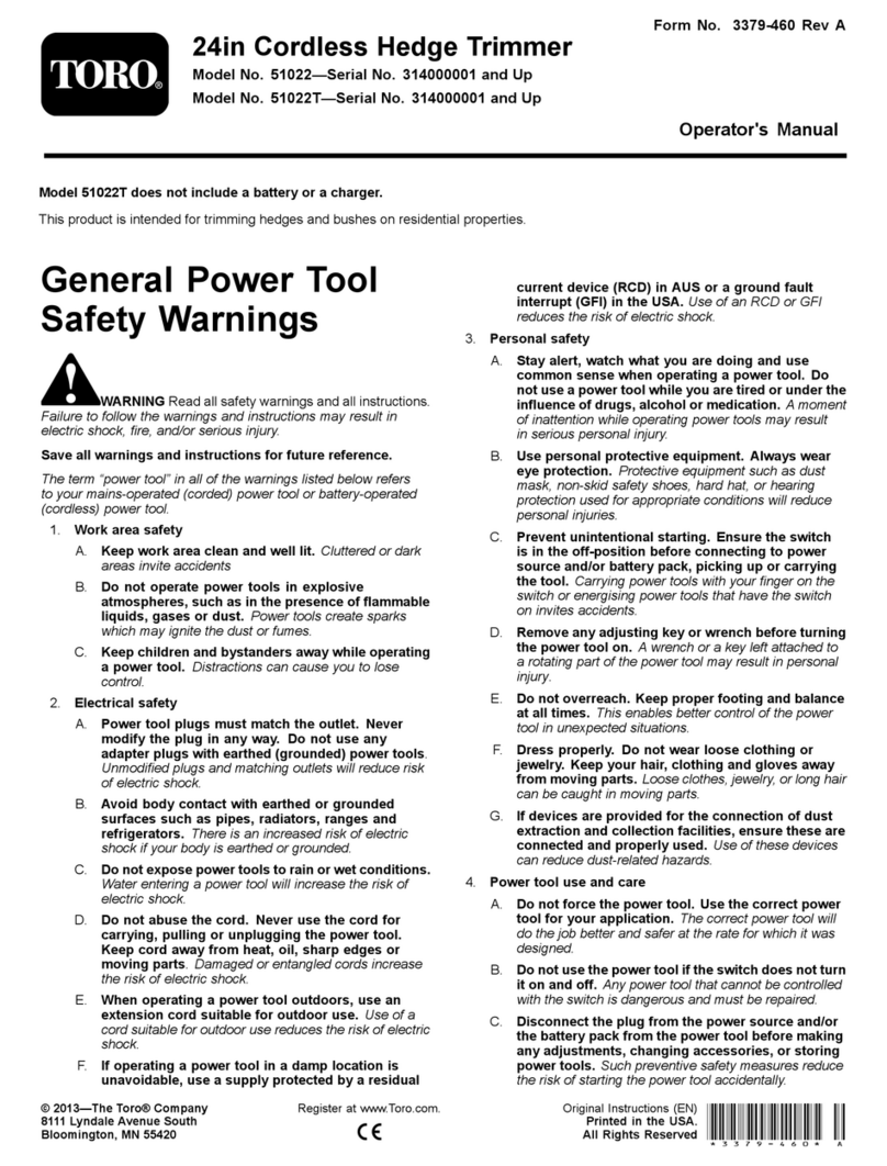 Toro 51022 User manual