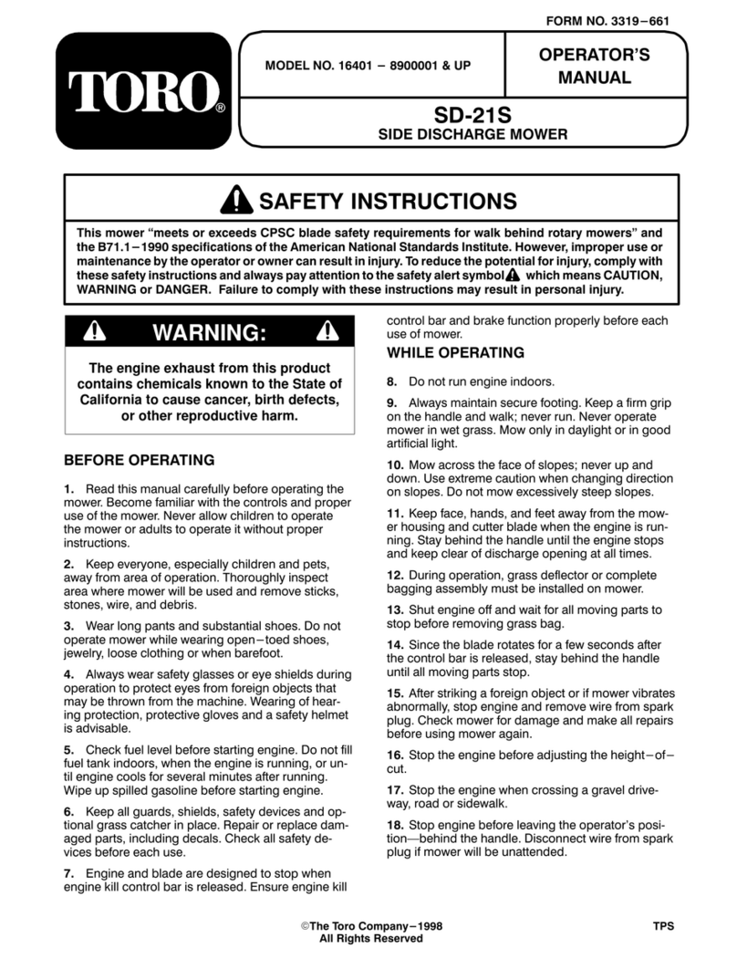 Toro 16401 User manual