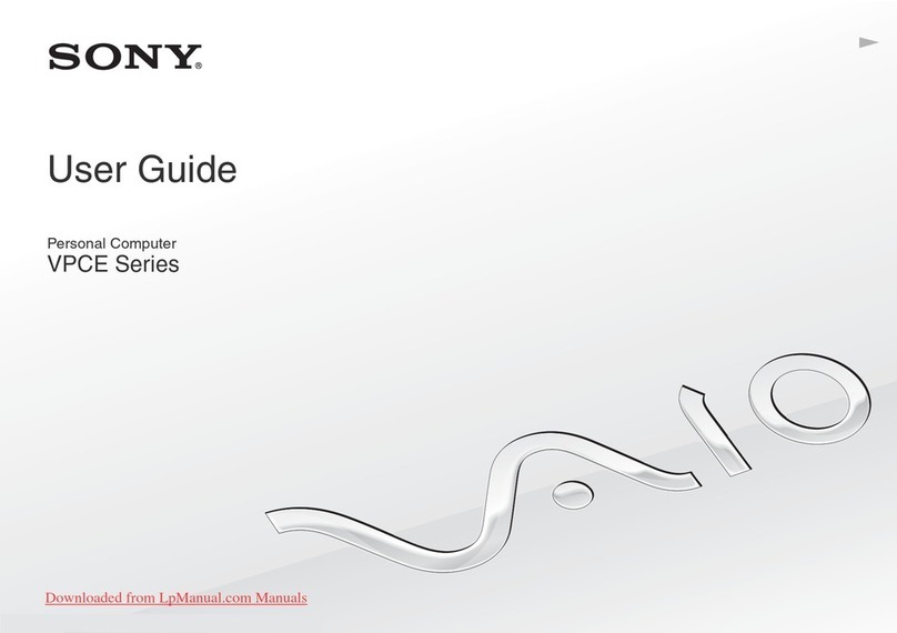 Sony VAIO VPCE Series User manual Sony VAIO VPCE Series User manual