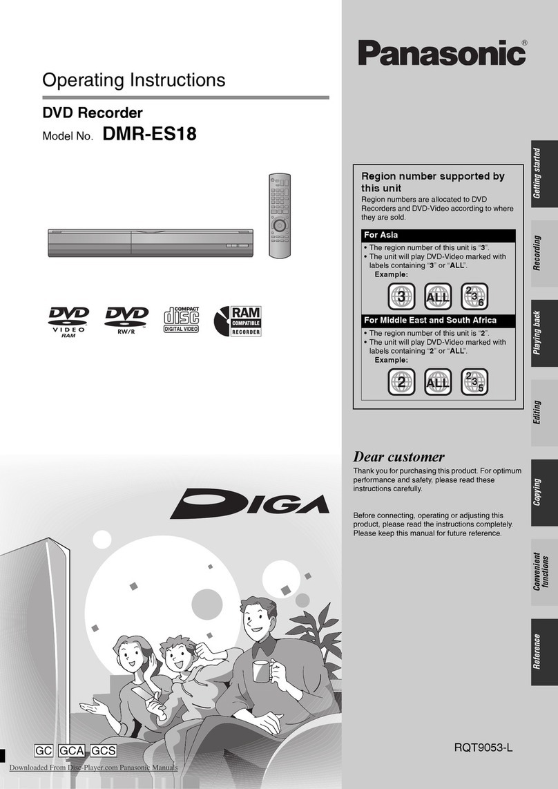 Panasonic DMR-ES18 User manual