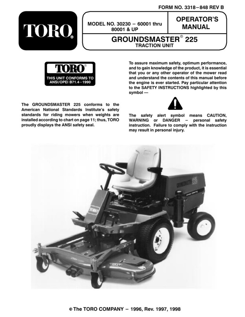 Toro 30230 Groundsmaster 225 User manual