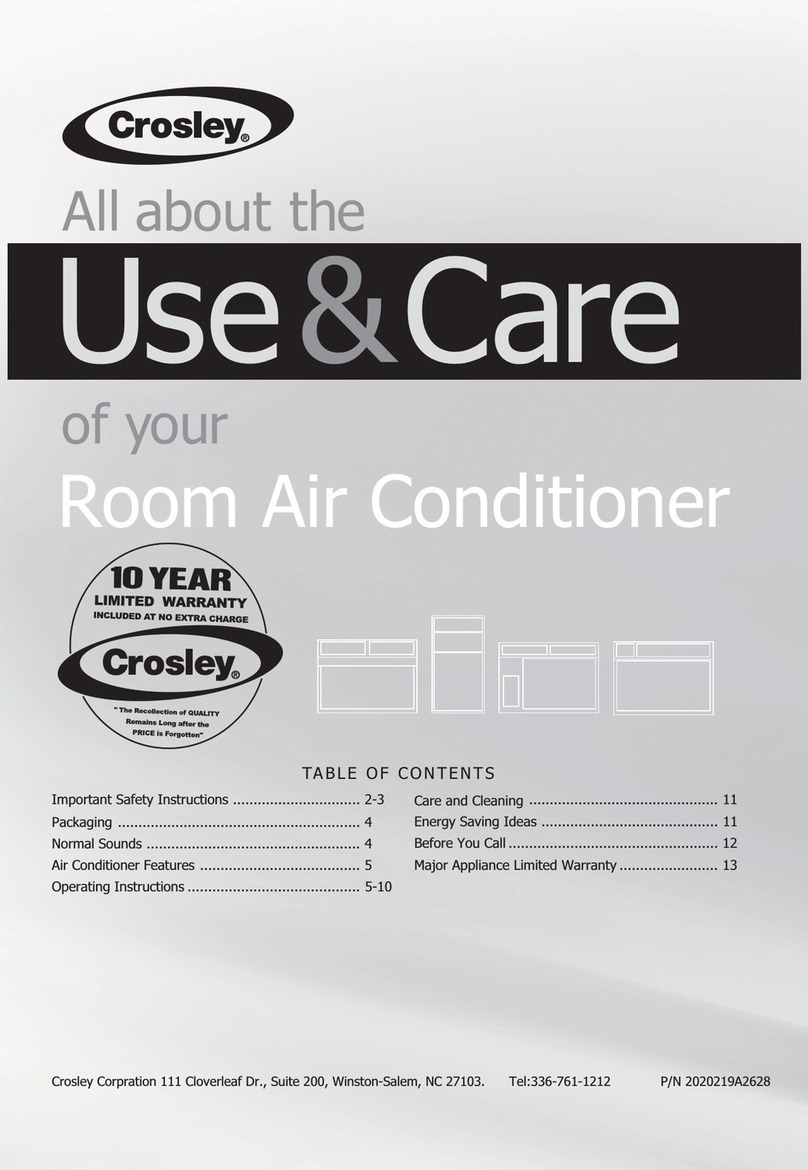 Crosley CAHE8ERR Owner's manual