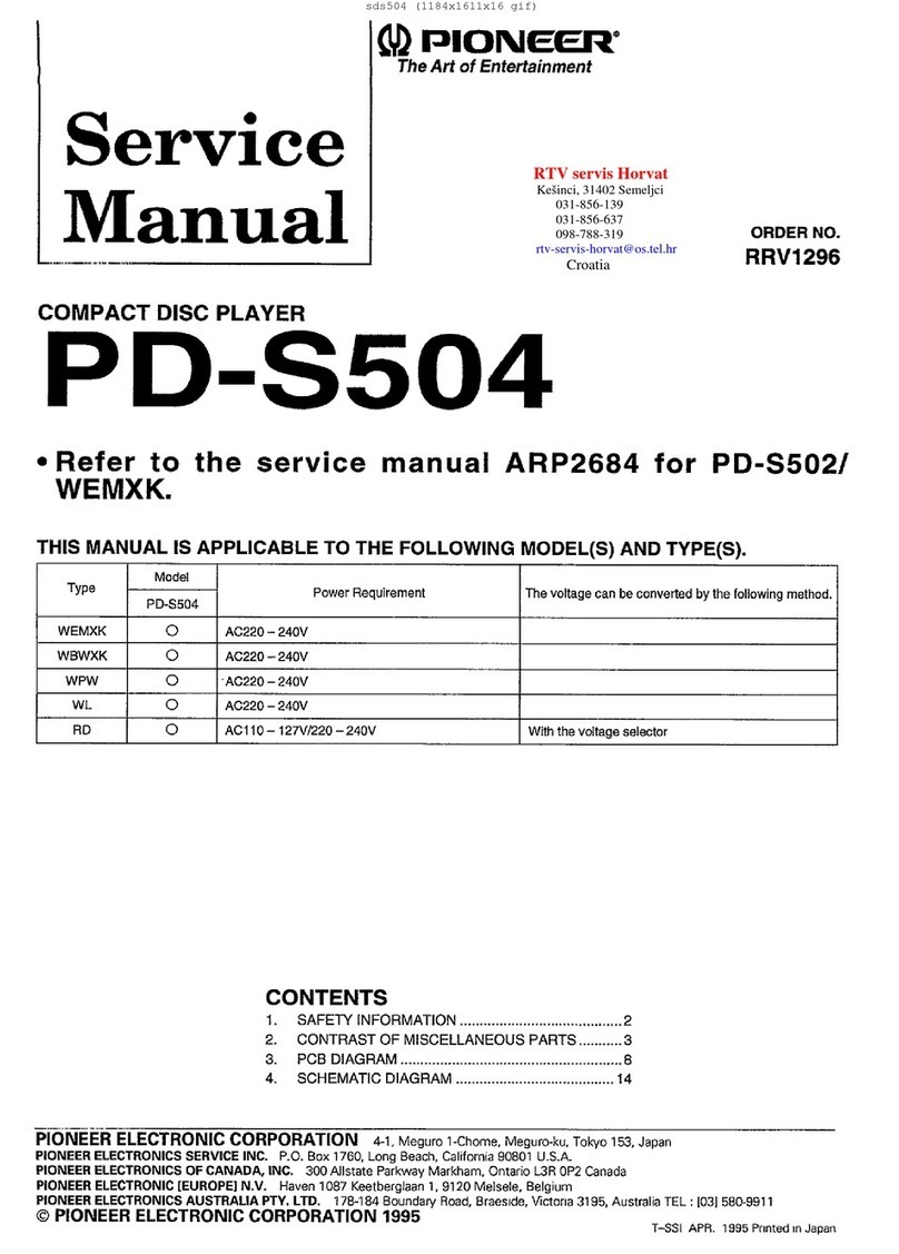 Pioneer PD-S504 User manual