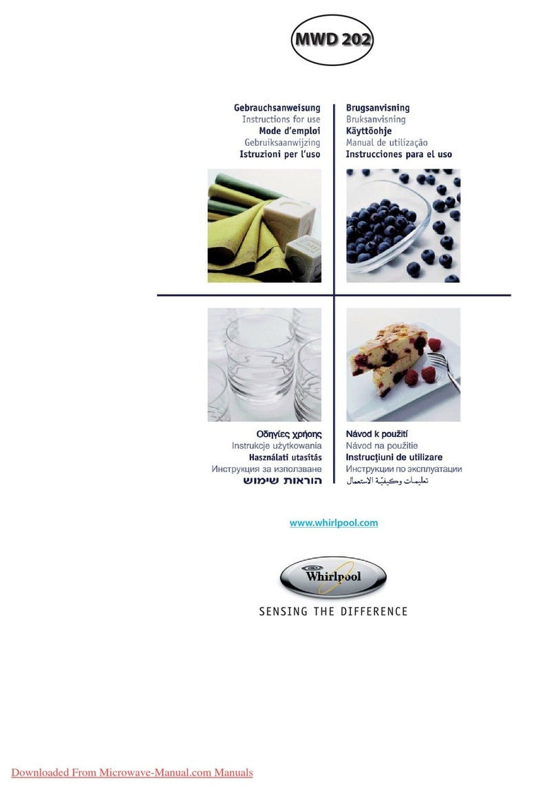 Whirlpool MWD 202 WH User manual