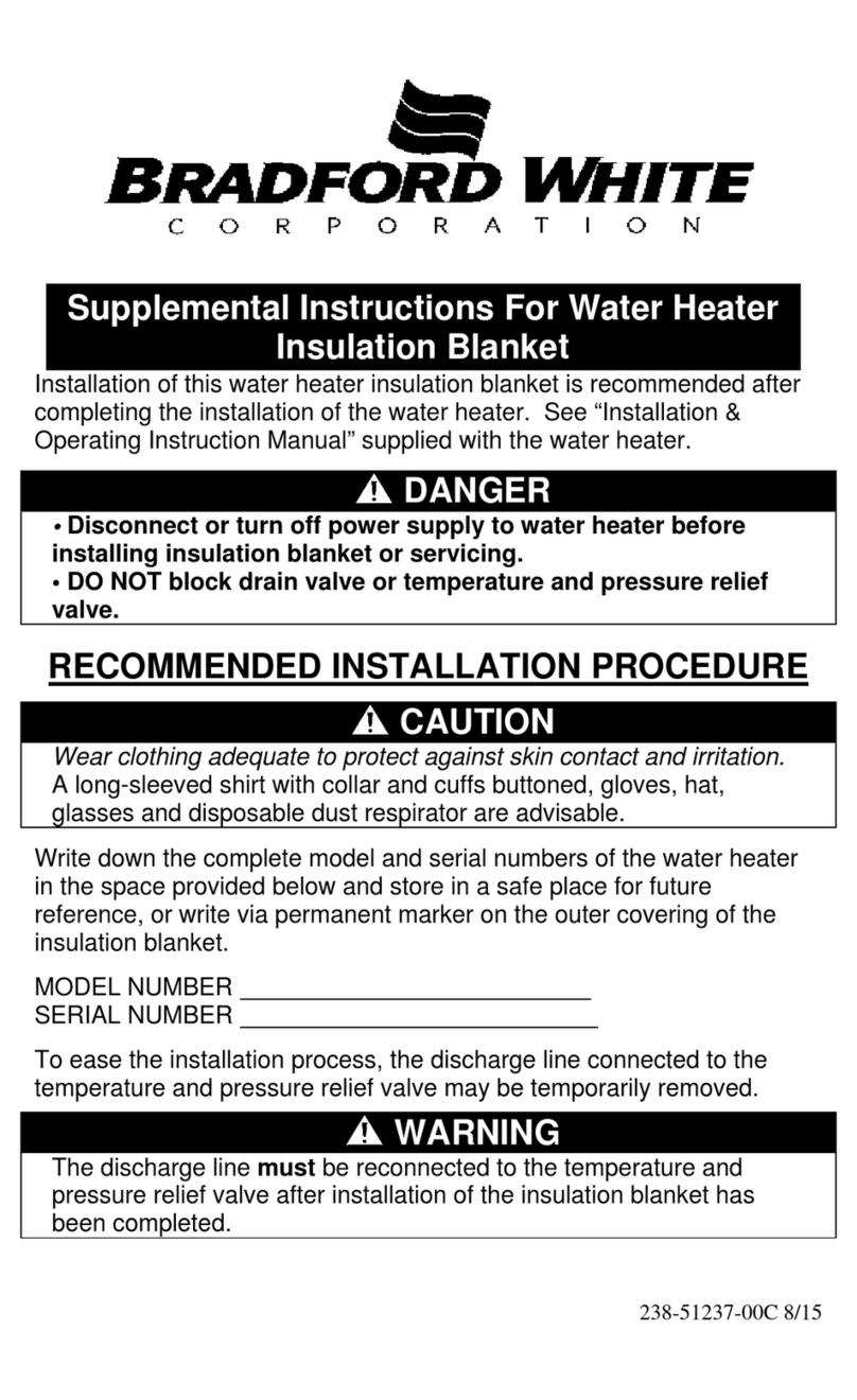 Bradford White RE340T6 Supplemental instructions